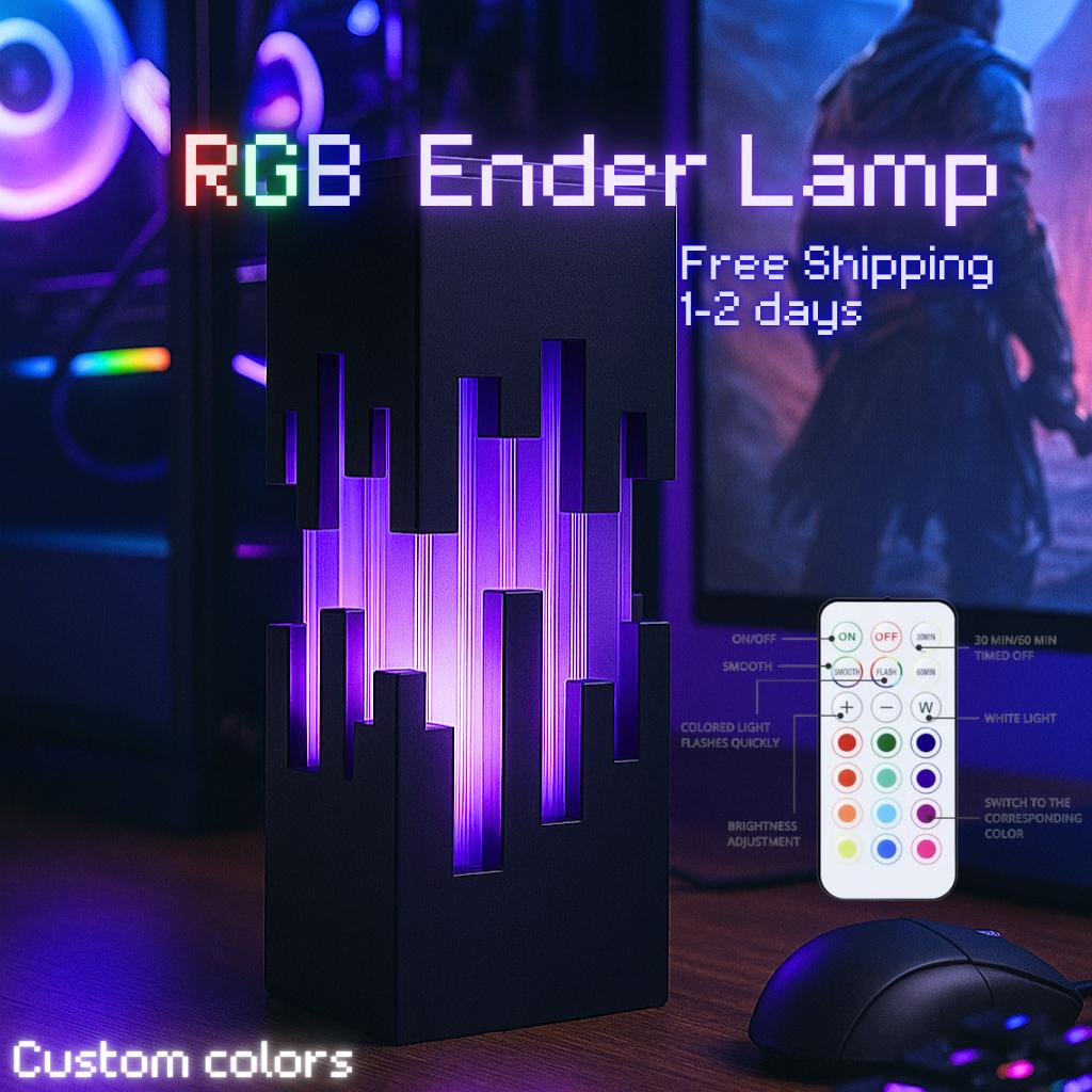 RGB Ender Gaming Lamp – Cyberpunk Pixel Light, Stream Room Decor