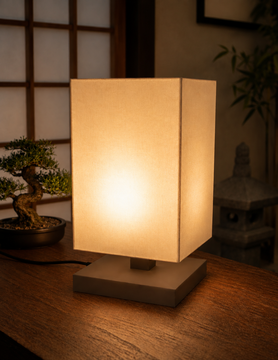 BLOK Japanese Table Lamp – Minimalist Cube Light