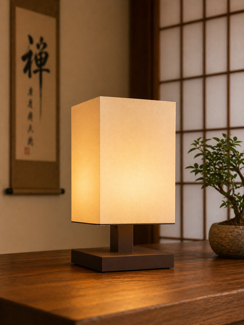 BLOK Japanese Table Lamp – Minimalist Cube Light