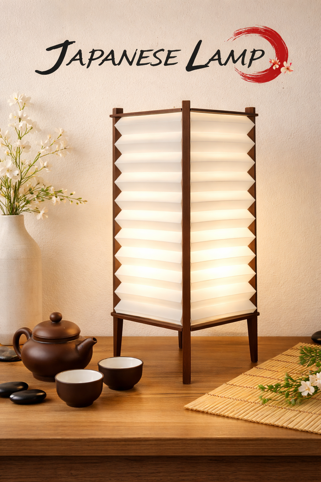 Pleating Japanese RGB Table Lamp