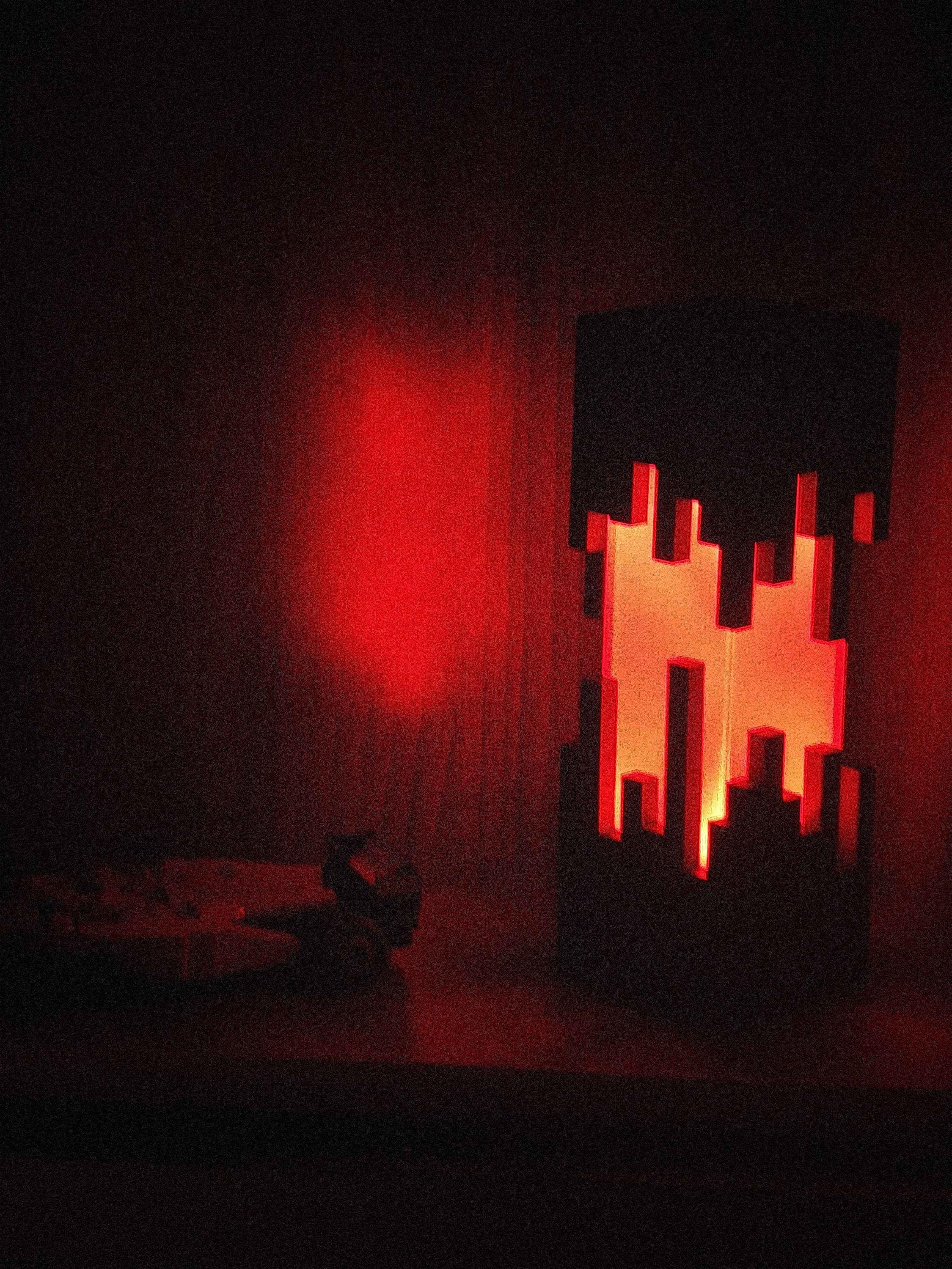 RGB Ender Gaming Lamp – Cyberpunk Pixel Light, Stream Room Decor